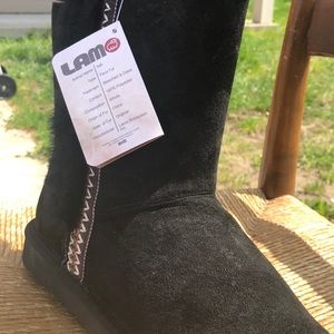 Lamb fox fur boot